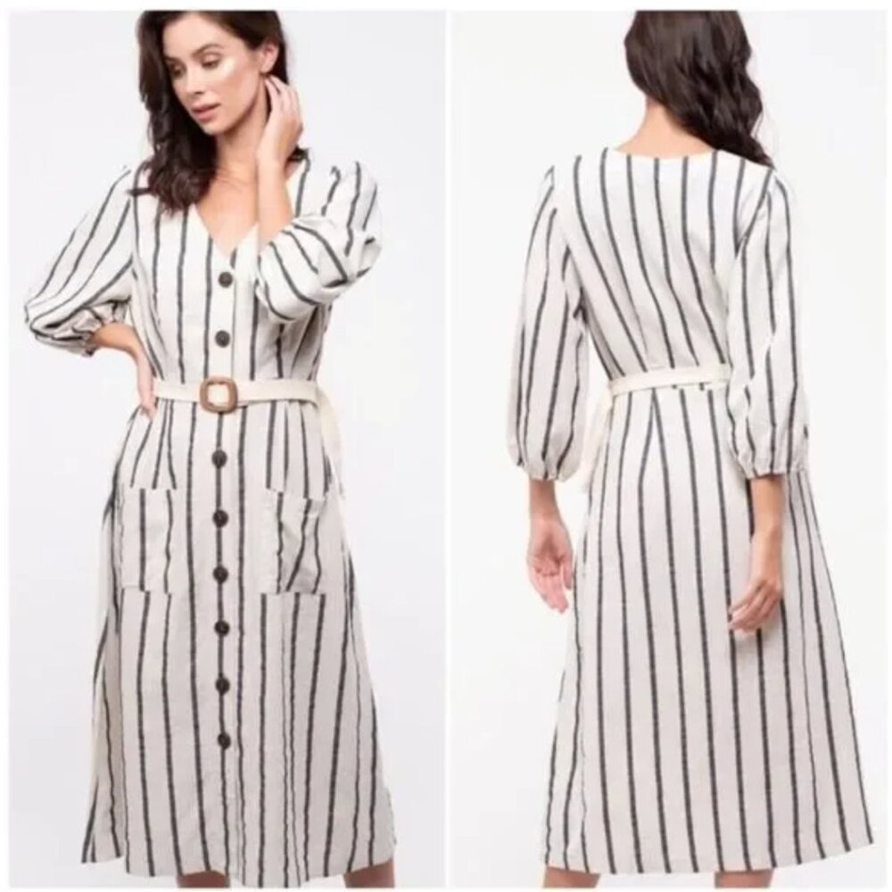 Day to Day Blu Pepper linen dress